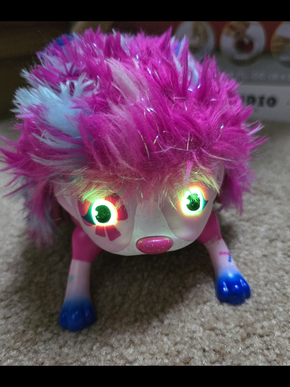 Pink Zoomer Hedgiez Flip Interactive Hedgehog Lights Sound Moves Works